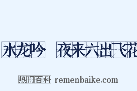 水龙吟·夜来六出飞花是什么意思的图片